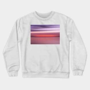 Abstract horizontal background motion blur in pinks and blue hues Crewneck Sweatshirt